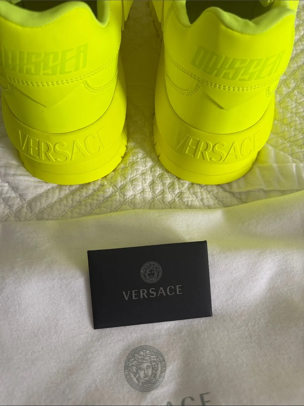 Versace Neon Yellow Odissea Trainers - NEW NEVER WORN